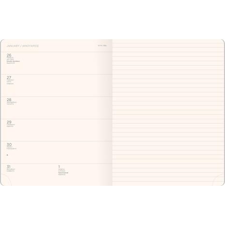 Ημερολόγιο εβδομαδιαίο The Writing Fields Adventure 3070 19x25cm 2024 με λάστιχο flexbook ανάγλυφο εξώφυλλο Off Black